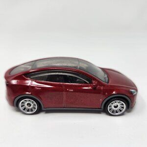 Matchbox Tesla Model Y Die-Cast Toy Car 1:64 Scale By Mattel Red